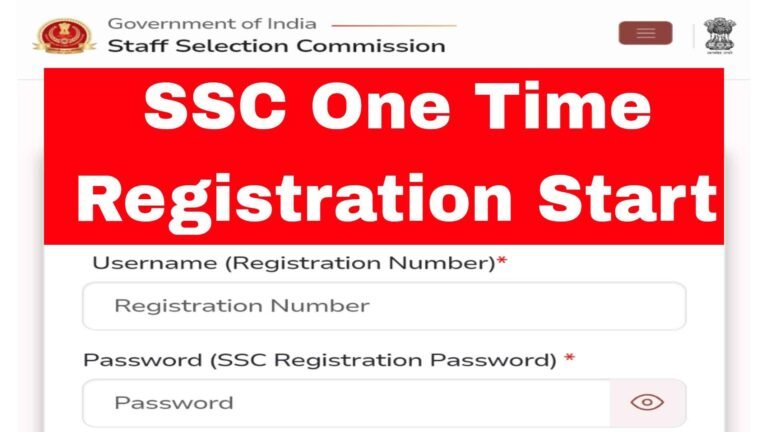 SSC OTR Registration