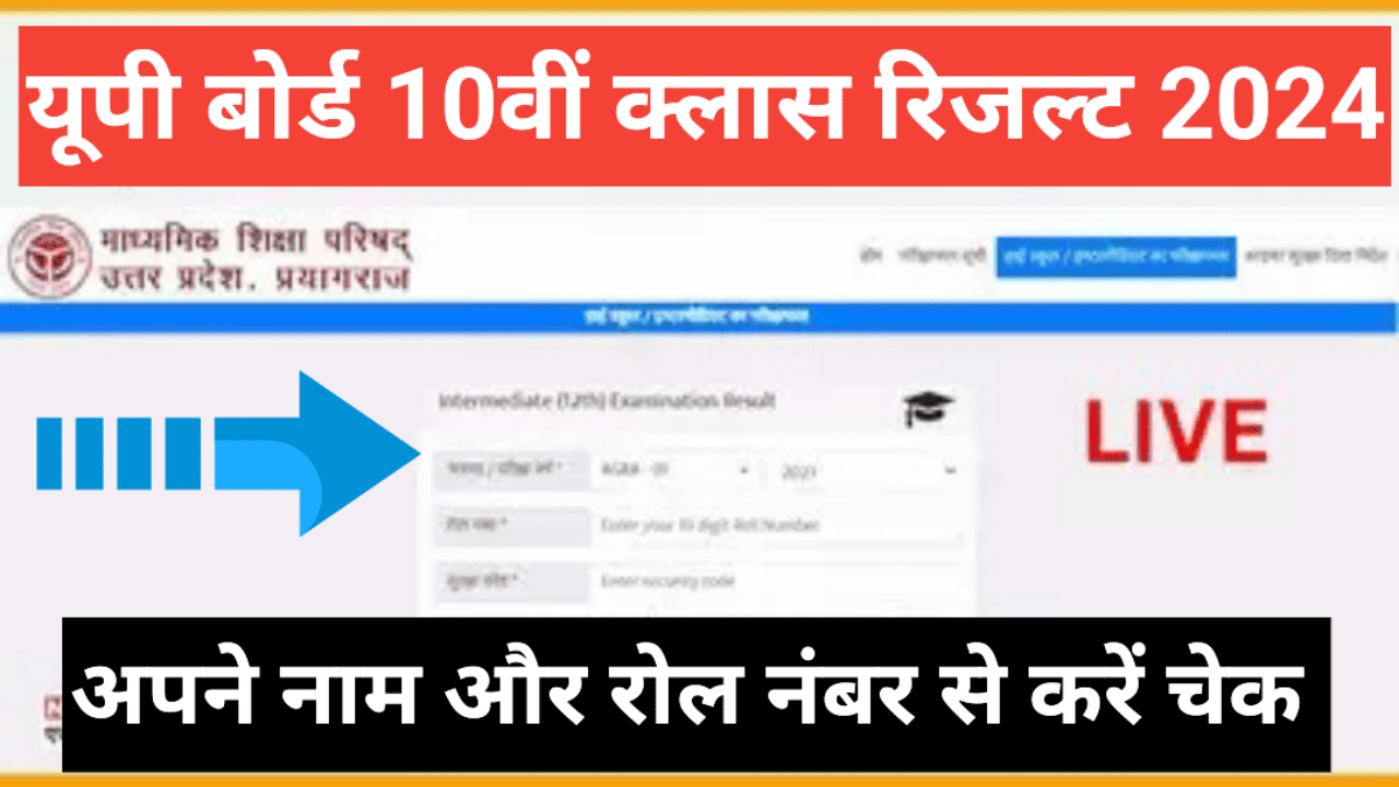 Up board 10th result 2024 in hindi